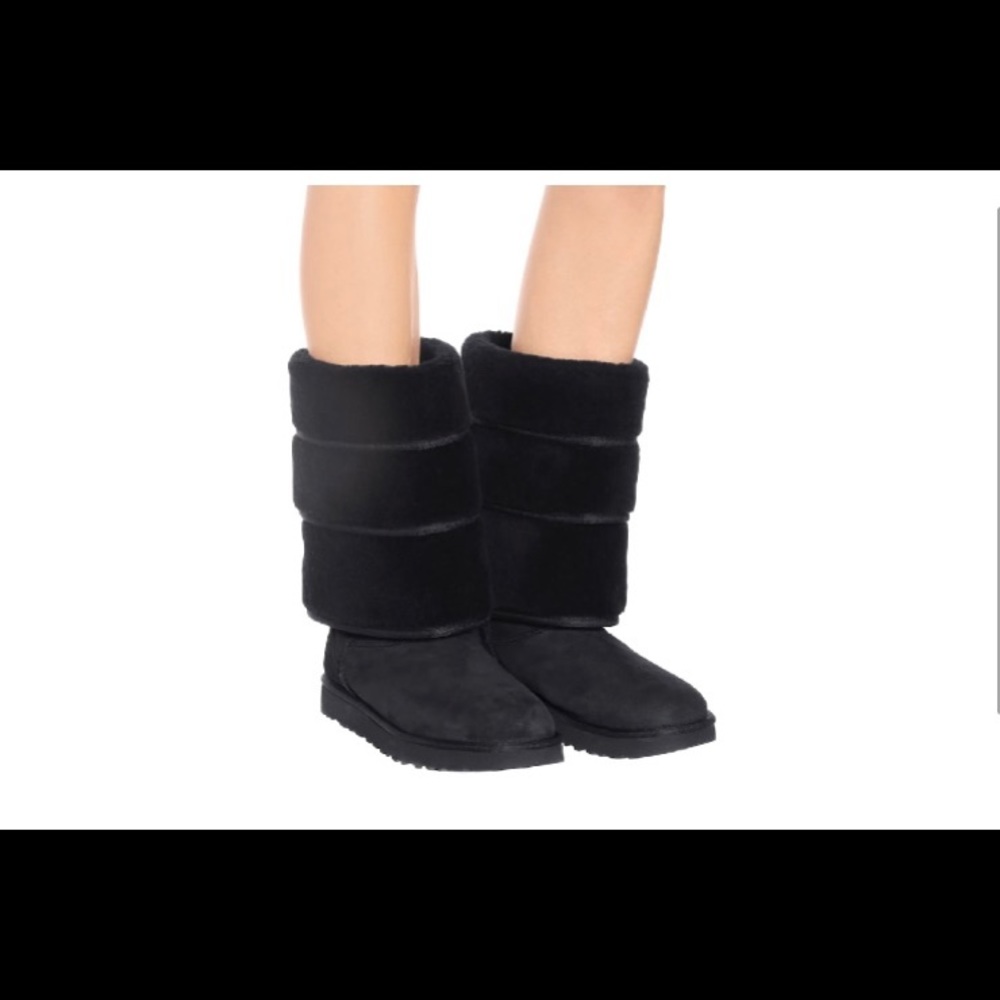 New! UGG w/triple cuff black boots